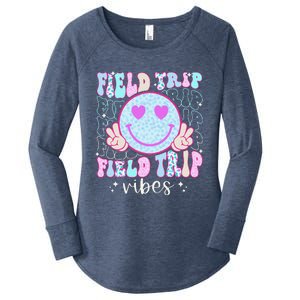 Field Day Field Trip Vibes Fun Day Groovy Teacher Student Women's Perfect Tri Tunic Long Sleeve Shirt