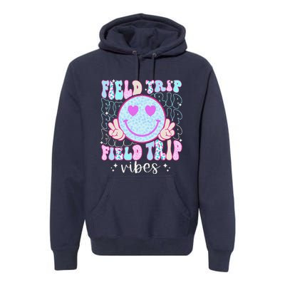 Field Day Field Trip Vibes Fun Day Groovy Teacher Student Premium Hoodie