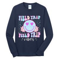 Field Day Field Trip Vibes Fun Day Groovy Teacher Student Tall Long Sleeve T-Shirt