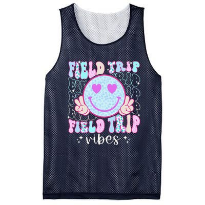 Field Day Field Trip Vibes Fun Day Groovy Teacher Student Mesh Reversible Basketball Jersey Tank