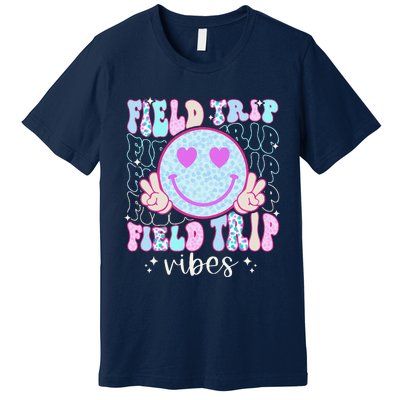 Field Day Field Trip Vibes Fun Day Groovy Teacher Student Premium T-Shirt