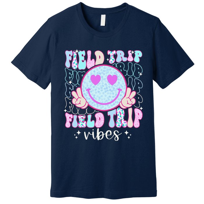 Field Day Field Trip Vibes Fun Day Groovy Teacher Student Premium T-Shirt