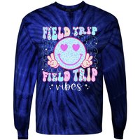 Field Day Field Trip Vibes Fun Day Groovy Teacher Student Tie-Dye Long Sleeve Shirt