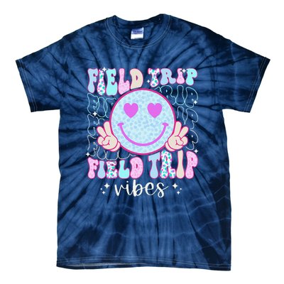 Field Day Field Trip Vibes Fun Day Groovy Teacher Student Tie-Dye T-Shirt