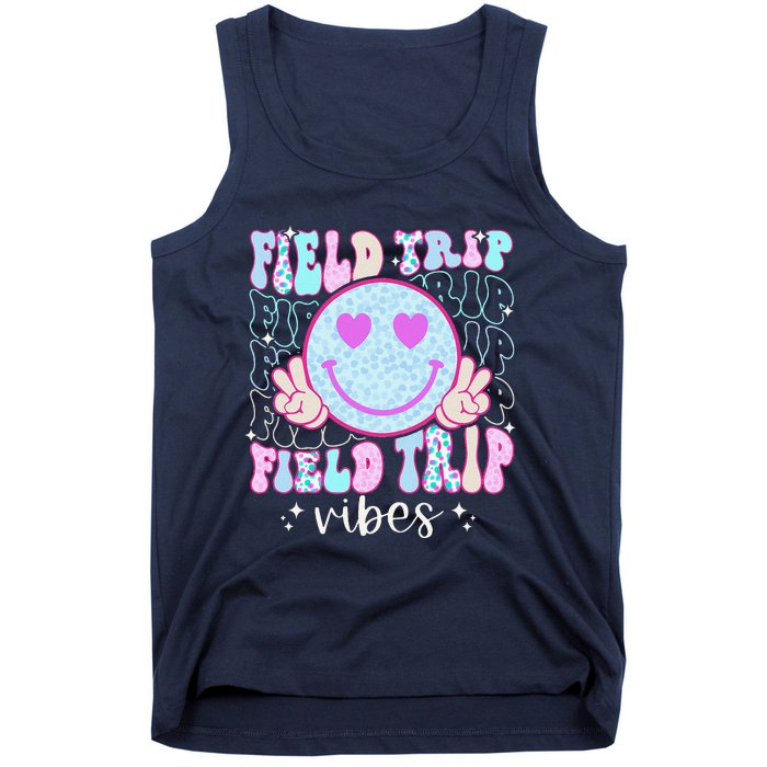 Field Day Field Trip Vibes Fun Day Groovy Teacher Student Tank Top