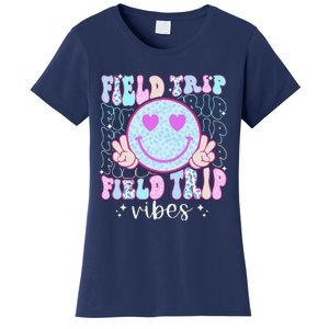 Field Day Field Trip Vibes Fun Day Groovy Teacher Student Women's T-Shirt