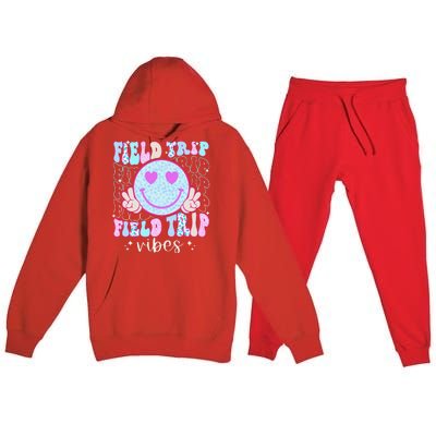 Field Day Field Trip Vibes Fun Day Groovy Teacher Student Premium Hooded Sweatsuit Set