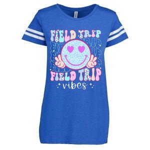 Field Day Field Trip Vibes Fun Day Groovy Teacher Student Enza Ladies Jersey Football T-Shirt