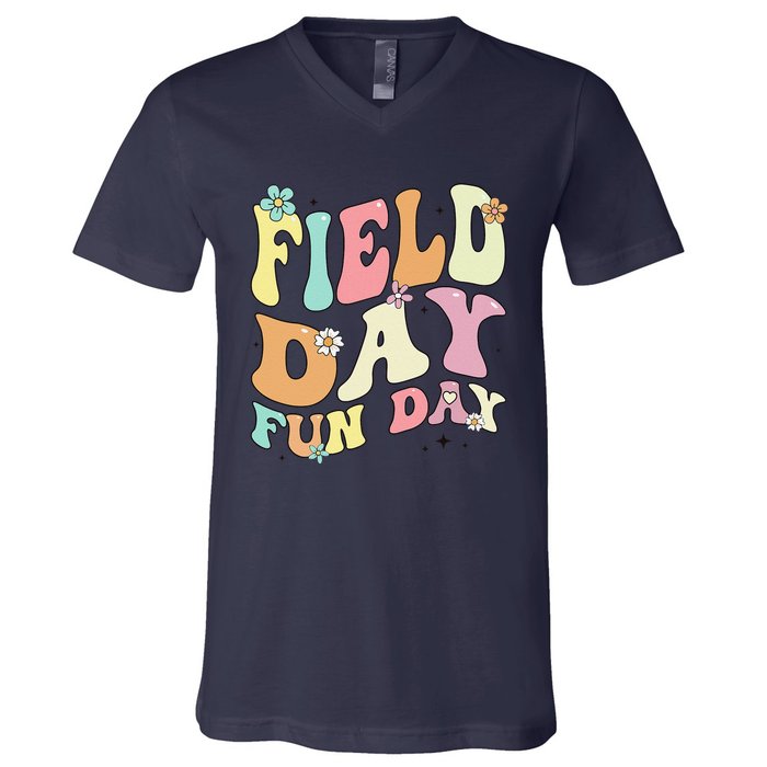 Field Day Fun Day 2024 Field Day For Teacher V-Neck T-Shirt