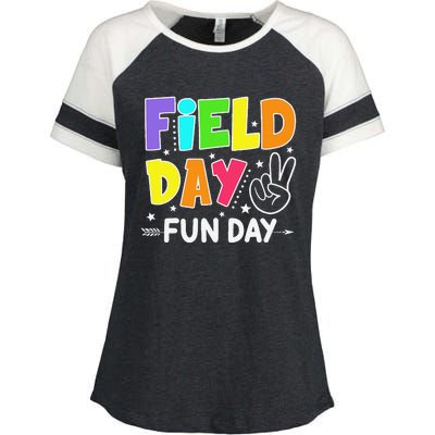 Field Day Fun Day Funny For Teacher Field Day 2024 Enza Ladies Jersey Colorblock Tee