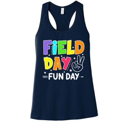 Field Day Fun Day Funny For Teacher Field Day 2024 Women's Racerback Tank