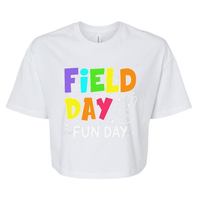 Field Day Fun Day Funny For Teacher Field Day 2024 Bella+Canvas Jersey Crop Tee