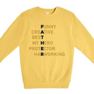 Father Day Funny T Design Premium Crewneck Sweatshirt