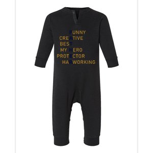 Father Day Funny T Design Infant Fleece One Piece