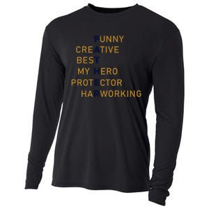 Father Day Funny T Design Cooling Performance Long Sleeve Crew