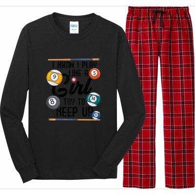 Father's Day Funny Artistic Billiards Gift For Dad Long Sleeve Pajama Set