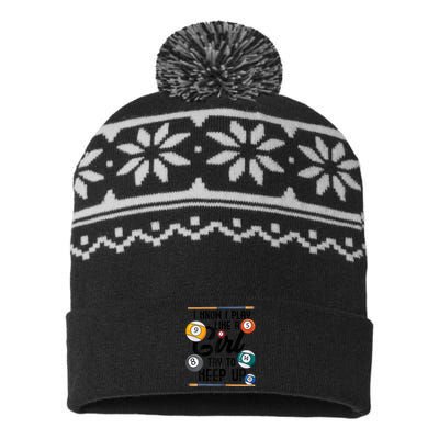 Father's Day Funny Artistic Billiards Gift For Dad USA-Made Snowflake Beanie