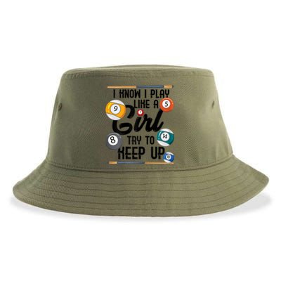 Father's Day Funny Artistic Billiards Gift For Dad Sustainable Bucket Hat