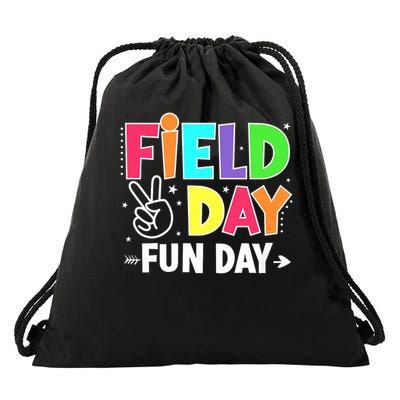 Field Day Fun Day Funny For Teacher Kids Field Day 2025 Drawstring Bag