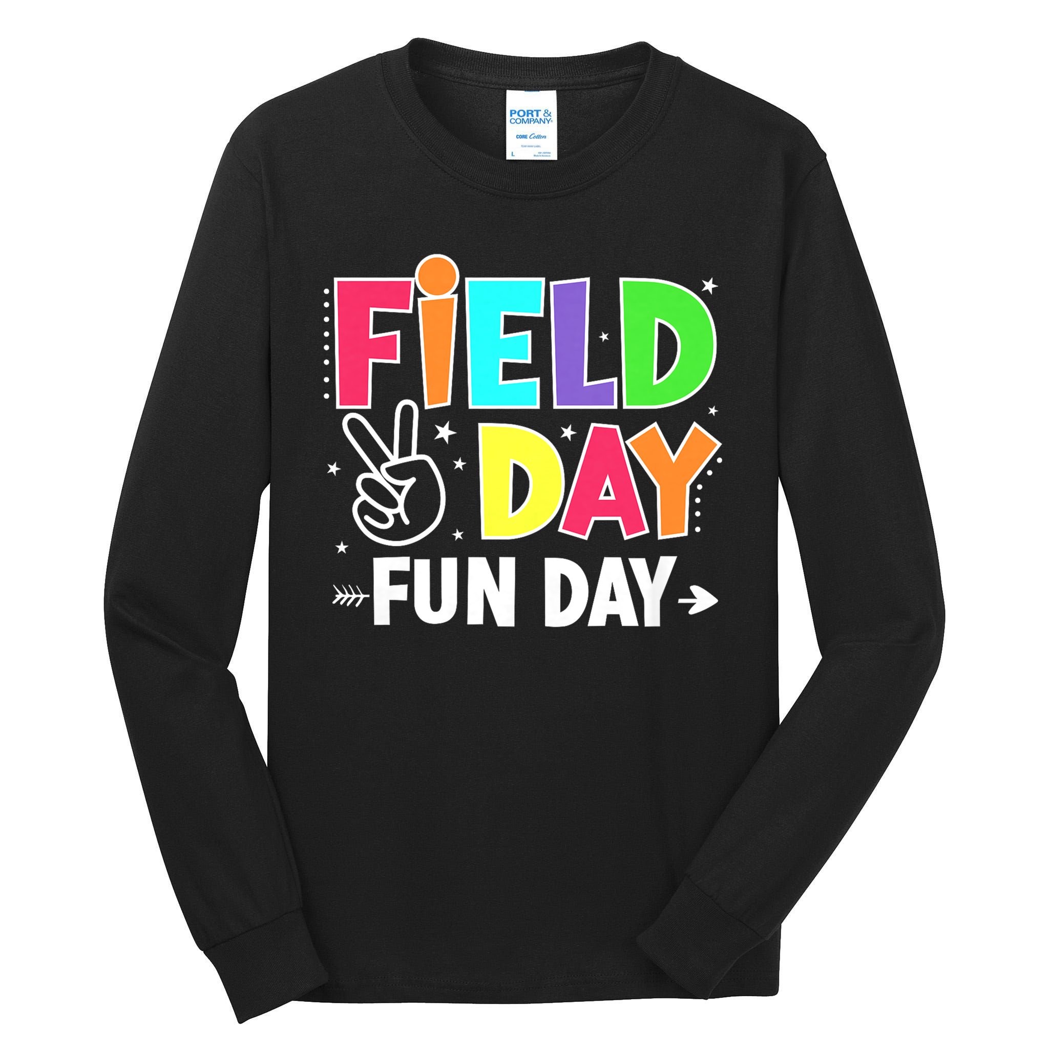 Field Day Fun Day Funny For Teacher Kids Field Day 2025 Tall Long Sleeve T-Shirt