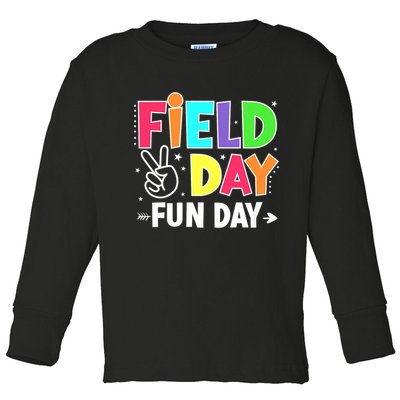 Field Day Fun Day Funny For Teacher Kids Field Day 2025 Toddler Long Sleeve Shirt