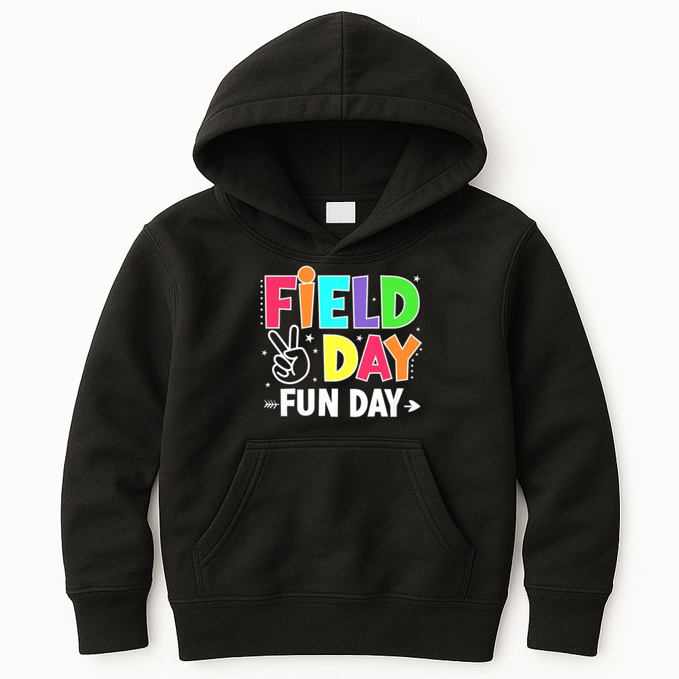 Field Day Fun Day Funny For Teacher Kids Field Day 2025 Kids Hoodie