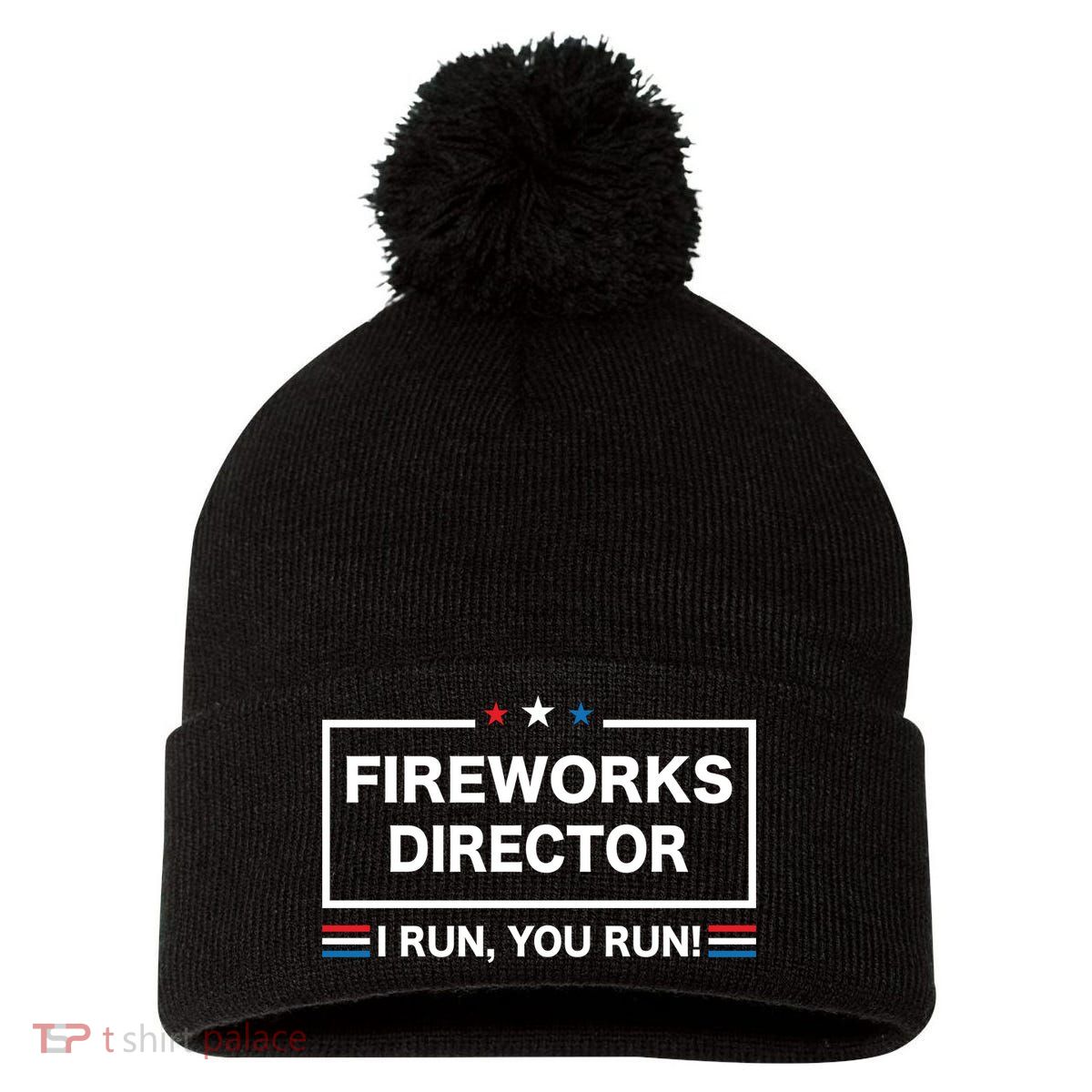 Fireworks Director Pom Pom 12in Knit Beanie