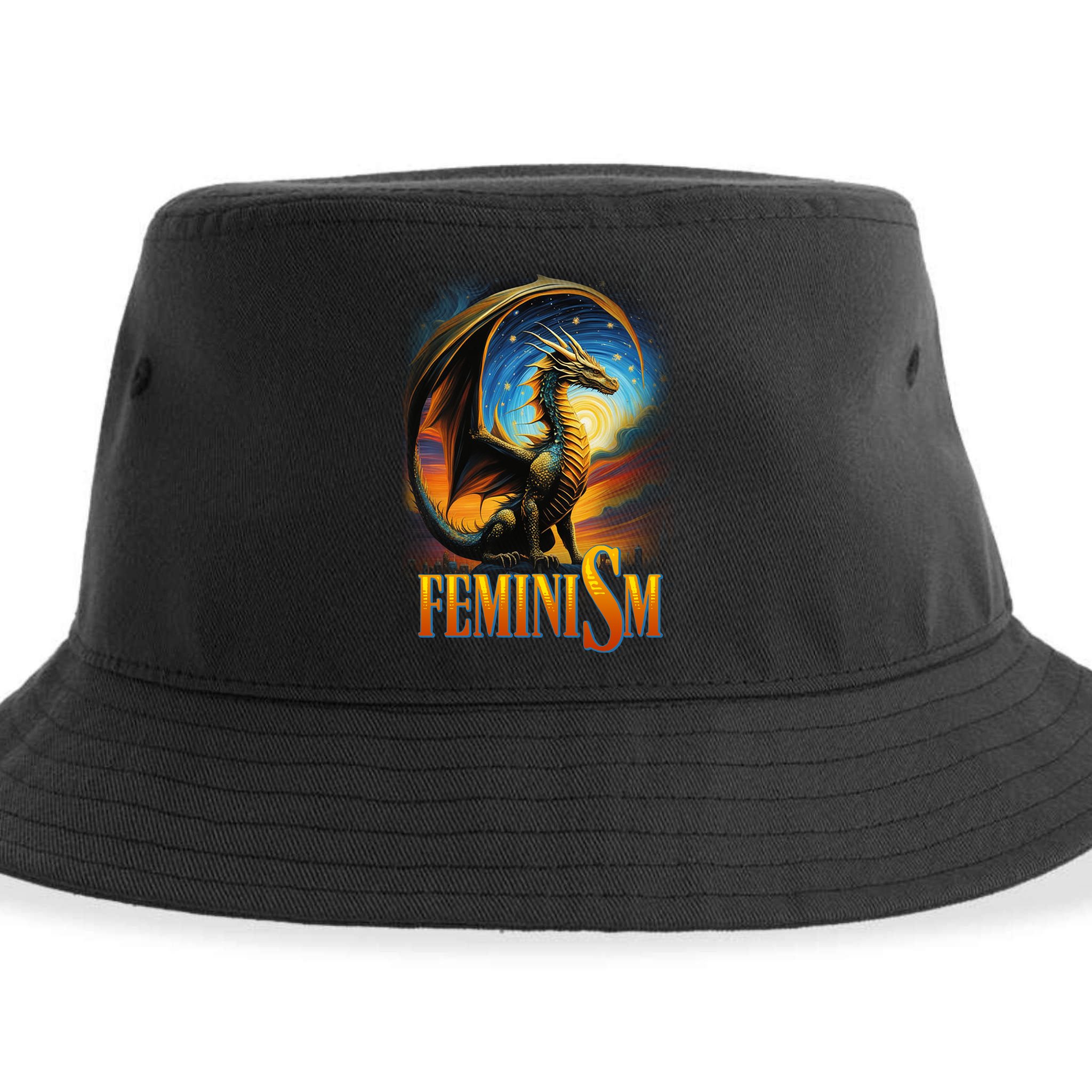Feminism Dragon Fantasy Sustainable Bucket Hat
