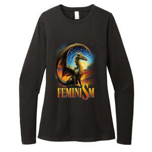 Feminism Dragon Fantasy Womens CVC Long Sleeve Shirt