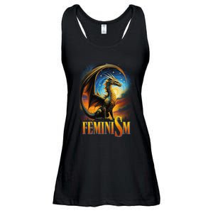 Feminism Dragon Fantasy Ladies Essential Flowy Tank