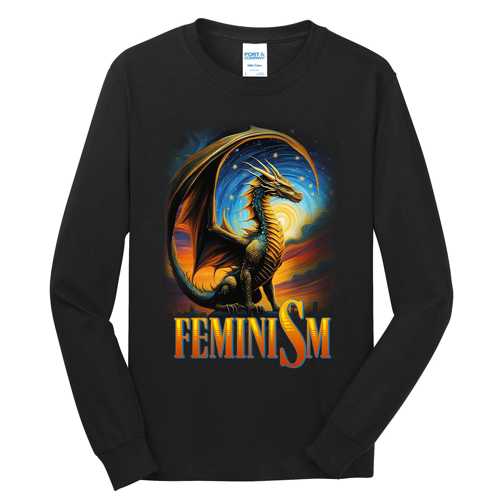 Feminism Dragon Fantasy Tall Long Sleeve T-Shirt