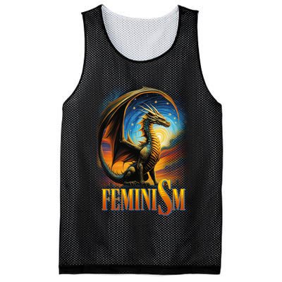 Feminism Dragon Fantasy Mesh Reversible Basketball Jersey Tank