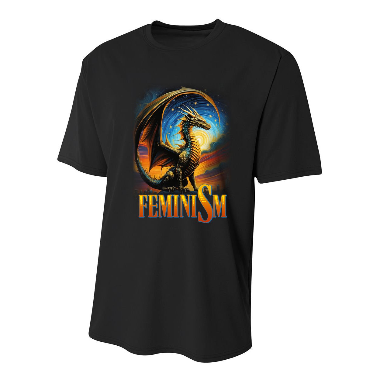 Feminism Dragon Fantasy Youth Performance Sprint T-Shirt