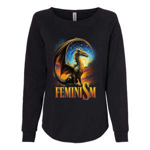 Feminism Dragon Fantasy Womens California Wash Sweatshirt