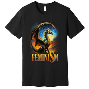 Feminism Dragon Fantasy Premium T-Shirt