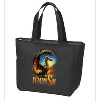 Feminism Dragon Fantasy Zip Tote Bag