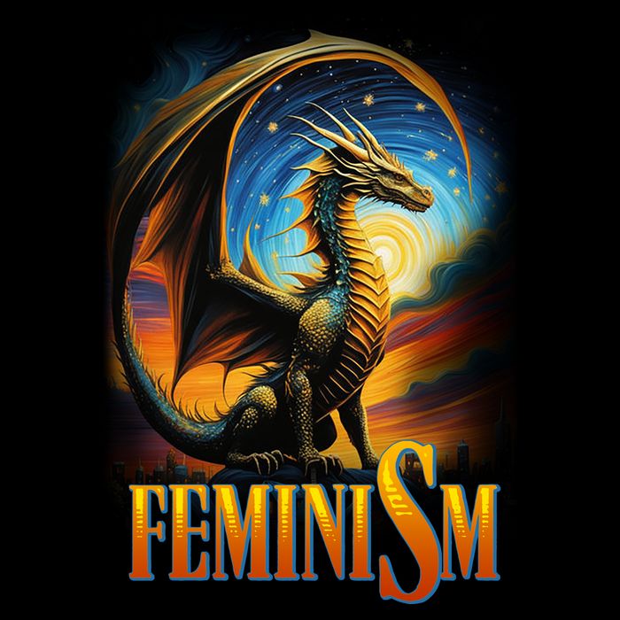 Feminism Dragon Fantasy Zip Tote Bag