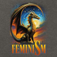 Feminism Dragon Fantasy Cotton Canvas Backpack