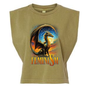 Feminism Dragon Fantasy Garment-Dyed Women's Muscle Tee