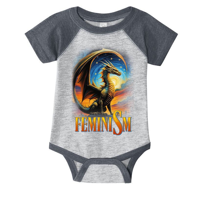 Feminism Dragon Fantasy Infant Baby Jersey Bodysuit
