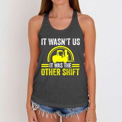 Forklift Driver Forklift Operator Women's Knotted Racerback Tank