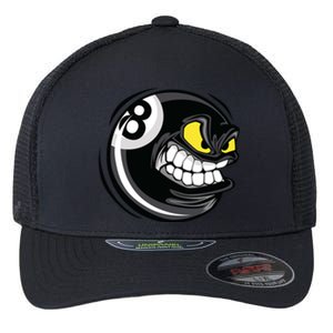 Father's Day Funny 8 Ball Billiards Gift For Dad Flexfit Unipanel Trucker Cap