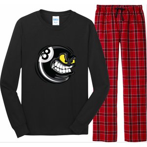 Father's Day Funny 8 Ball Billiards Gift For Dad Long Sleeve Pajama Set