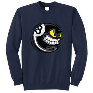 Father's Day Funny 8 Ball Billiards Gift For Dad Tall Sweatshirt