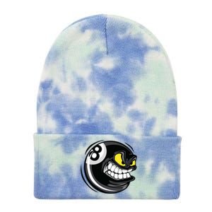 Father's Day Funny 8 Ball Billiards Gift For Dad Tie Dye 12in Knit Beanie