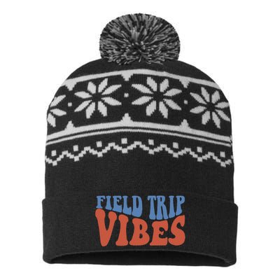 Field Day Field Trip Vibes Students USA-Made Snowflake Beanie