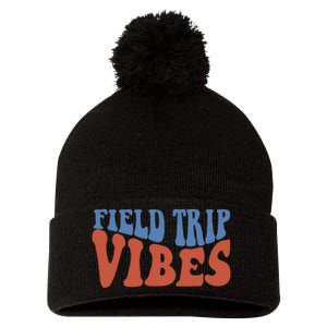 Field Day Field Trip Vibes Students Pom Pom 12in Knit Beanie