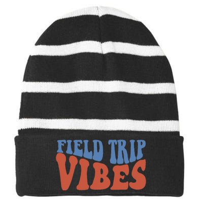 Field Day Field Trip Vibes Students Striped Beanie with Solid Band