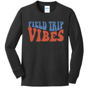 Field Day Field Trip Vibes Students Kids Long Sleeve Shirt