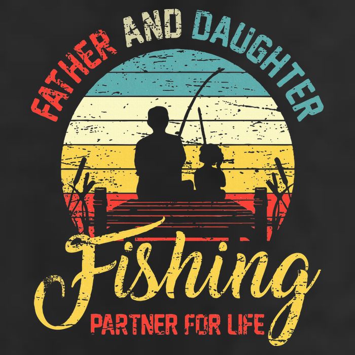 Father Daughter Fishing Partner For Life Retro Matching Dad Cool Comfort Performance Bucket Hat